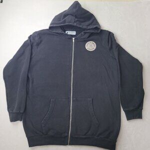 Dutch Bros Coffee "Peace Sign Logo" Men's Black Full-Zip Hoodie Size 2XL